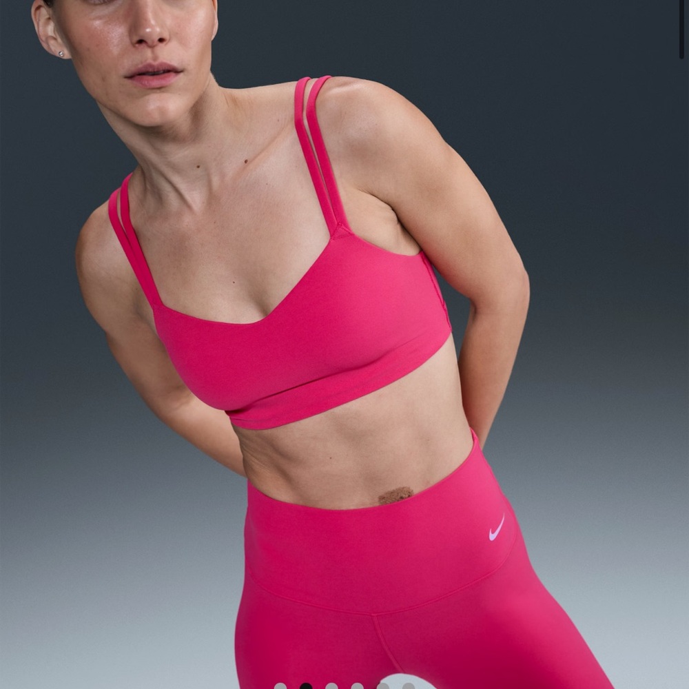 Nike Hot Pink Double-Strap Sports Bra